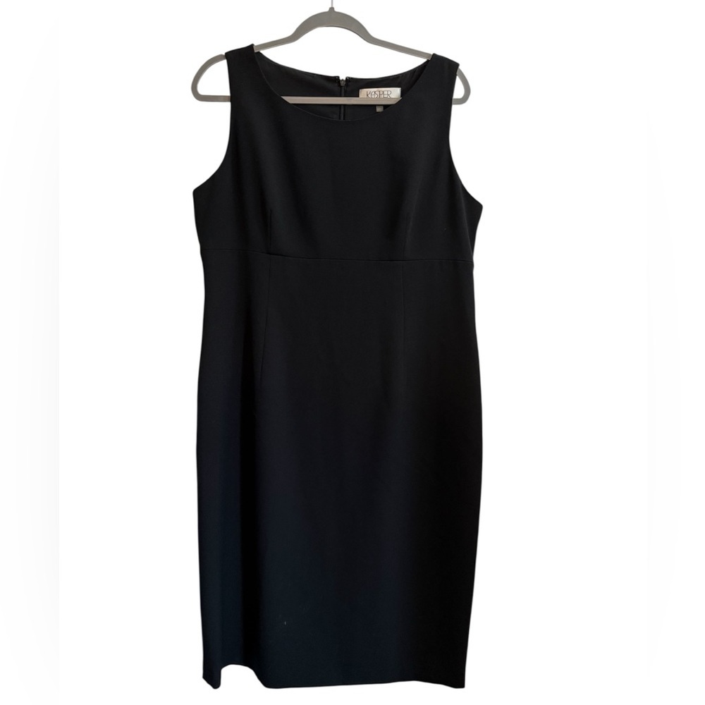 Kasper Elegant Black Midi Dress